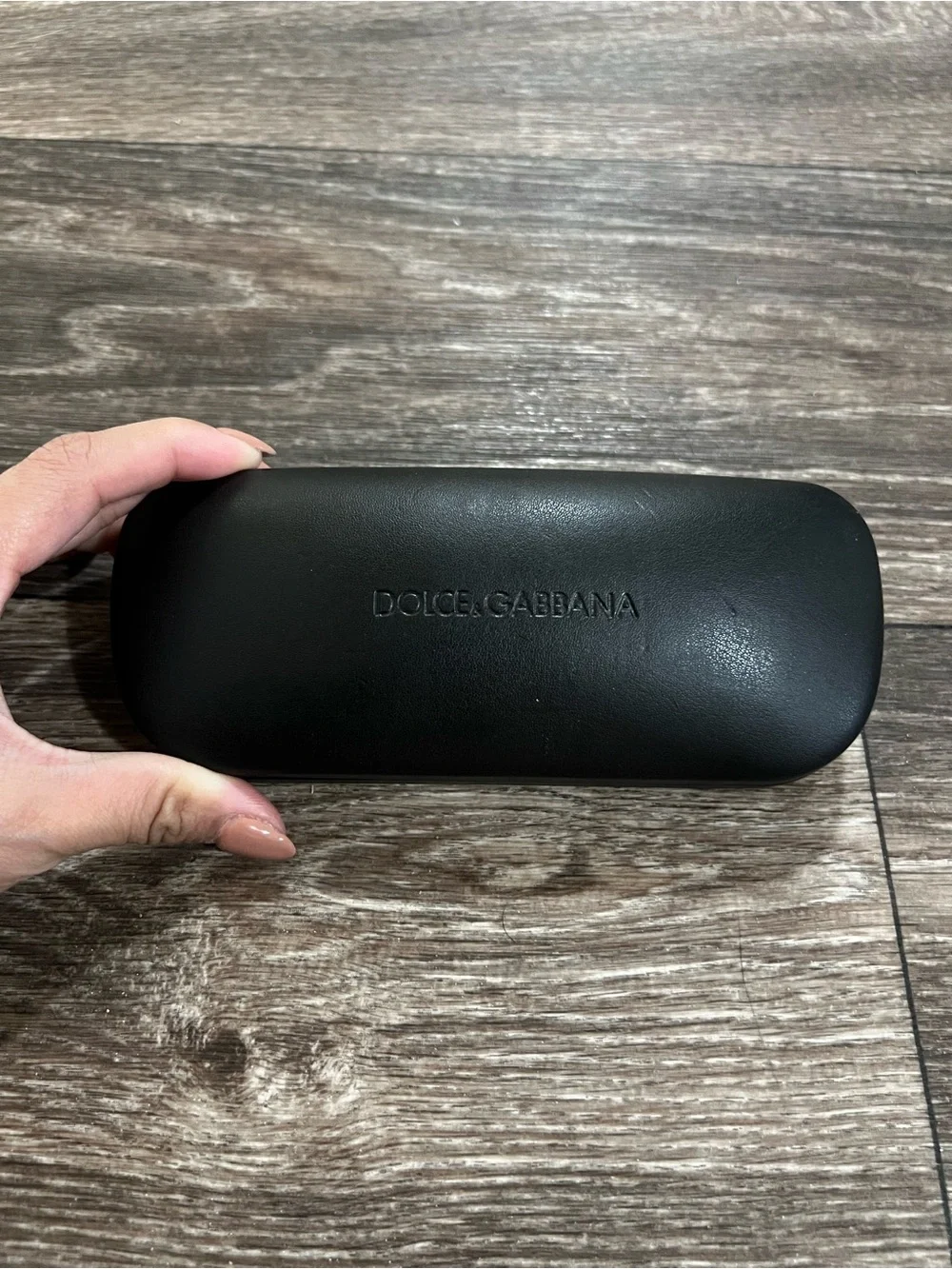 Dolce & Gabbana Black Leather Eyewear Case